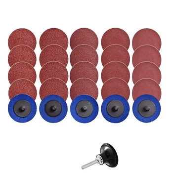 

25Pcs Roloc Quick Change Discs Set 2 Inch Sanding Discs with 1Pc 1/4 inch Holder Rust Paint Removal Surface Discs