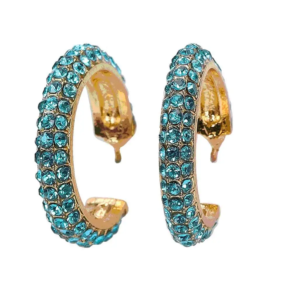Dvacaman, радужные серьги-кольца с кристаллами, разноцветные большие круглые массивные серьги для женщин, вечерние, подарок, персонализированное ювелирное изделие