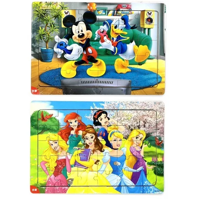 Disney's 30 Frozen Princess Mickey Box Wooden Mosaic Early Childhood Education 6