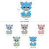 1PC Cat Silicone Teether Toys Necklace Accessories Infant Chew Toys Raccoon Silicone Beads Soft teether DIY Baby Teething 3