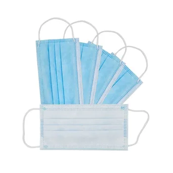 

Wholesale Blue Mask Face Mask Anti Dust Mouth Filter Mask 3 Layers Non-woven Protective Masks