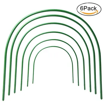 

4ft Long Steel with Plastic Coated Hoops Greenhouse Hoops for Plant Cover Support,Grow Tunnel for Garden Fabric