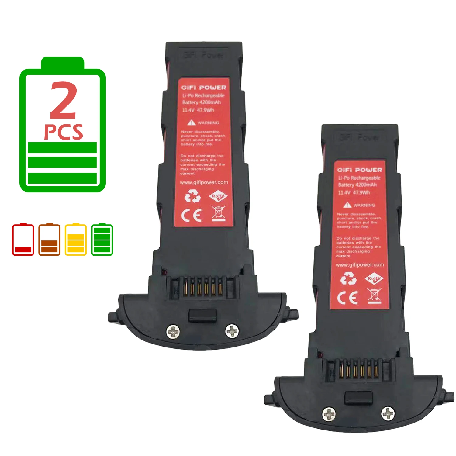 2pcs 2 шт 11,4 V 4200mAh Li-Po батарея Замена для Hubsan Zino Pro RC Дрон RC Запчасти Аксессуары - Цвет: 2pcs