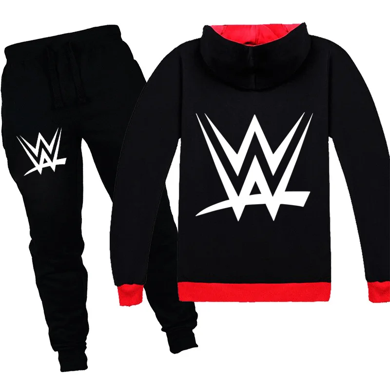 

20 Wrestler kids Boys Girls autumn suit Cartoon Clothes tshirts Long Sleeve +trousers Christmas Shirt Game Creeper thanksgiving