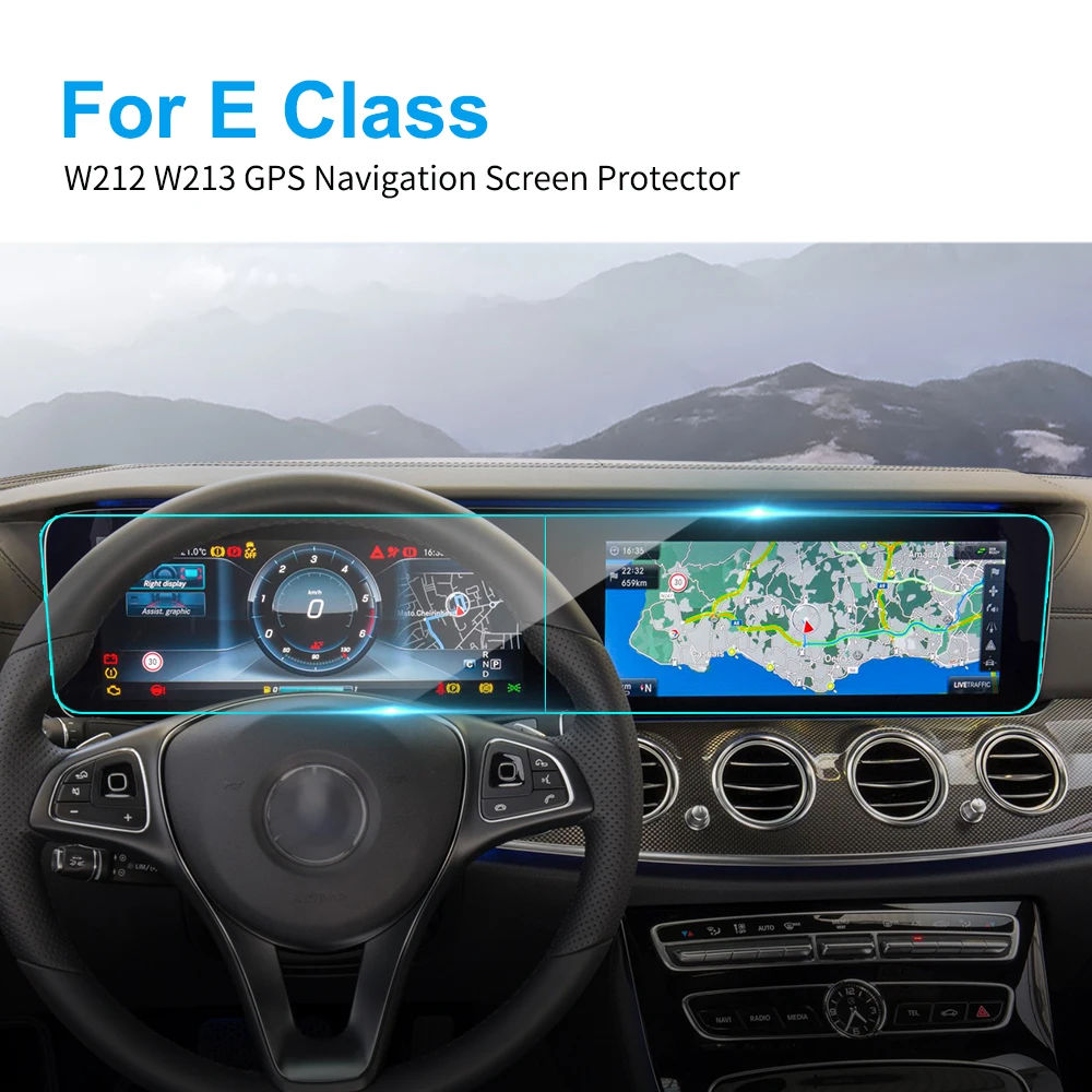#*Cheap Car GPS Navigation Screen Protector for Mercedes W212 W213 E Class Auto Screen Tempered Glass Protective Film Car Accessories