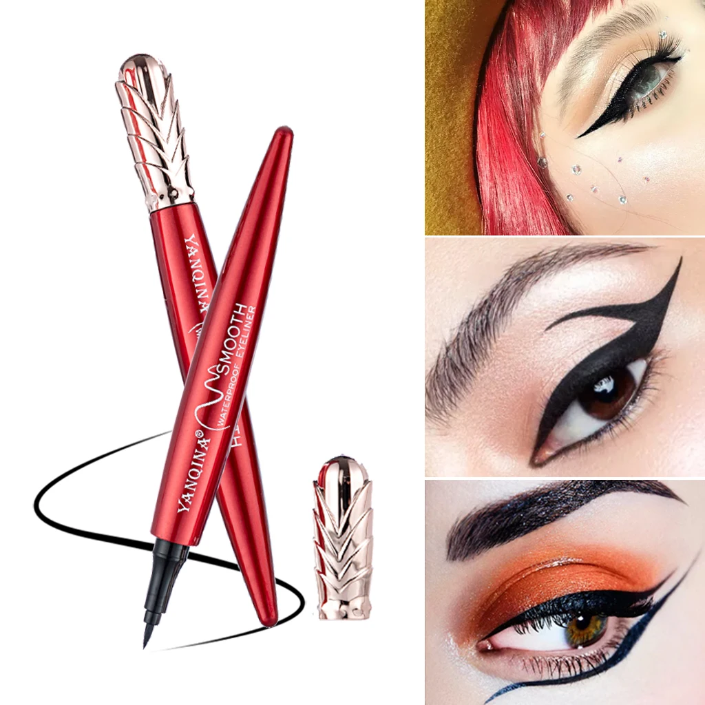 

1 Pc Durable Quick-drying Liquid Eyeliner Waterproof Not Blooming Cool Black Eyeiner Pen Beauty Make Up Comestic Tool TSLM2