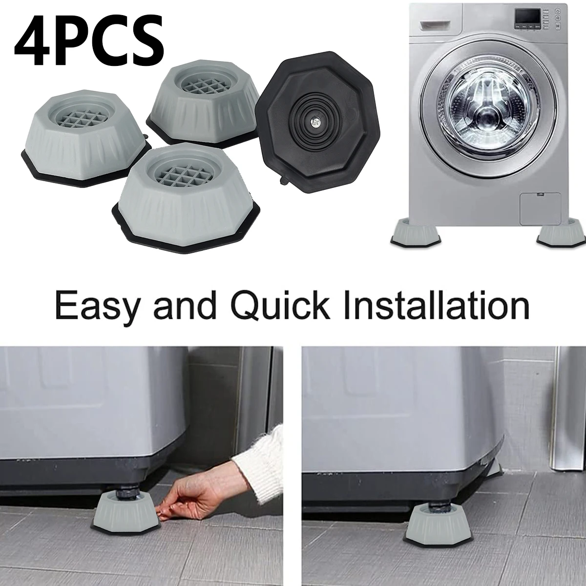 Universal Anti Vibration Washing Machine Feet Non Slip Rubber Foot Pad