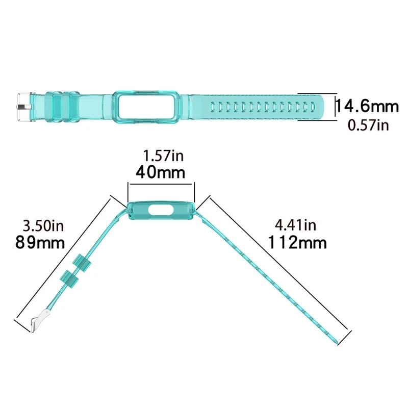 Fitbit-Ace 3/Ace 2/Inspire/Inspire HR/Inspire 2 스마트 워치 스트랩 교체 시계 밴드와 호환되는 명확한 손목 밴드