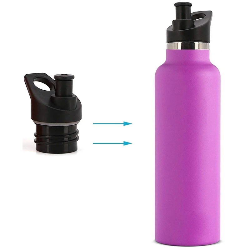 3 упаковки крышек для гидро фляжки Стандартный рот бутылки воды включает в себя соломенной крышкой укуса клапан и твист крышка. Идеально подходит для Mo