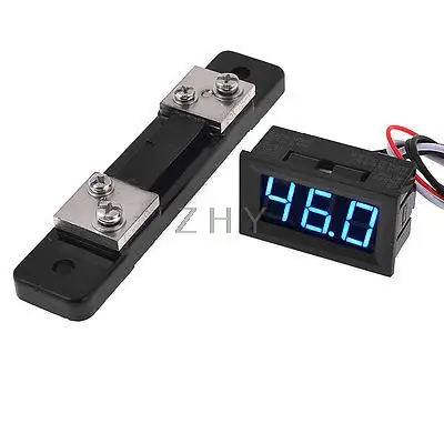 

Black Rectangle Case 0-50A Current Meter LED Display