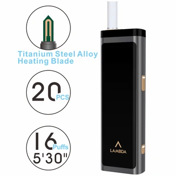 

Original LAMBDA T3 Heat Not Burn Electronic Cigarette Kit Heating Tobacco Cartridge Device Compatibility with All iQO Sticks