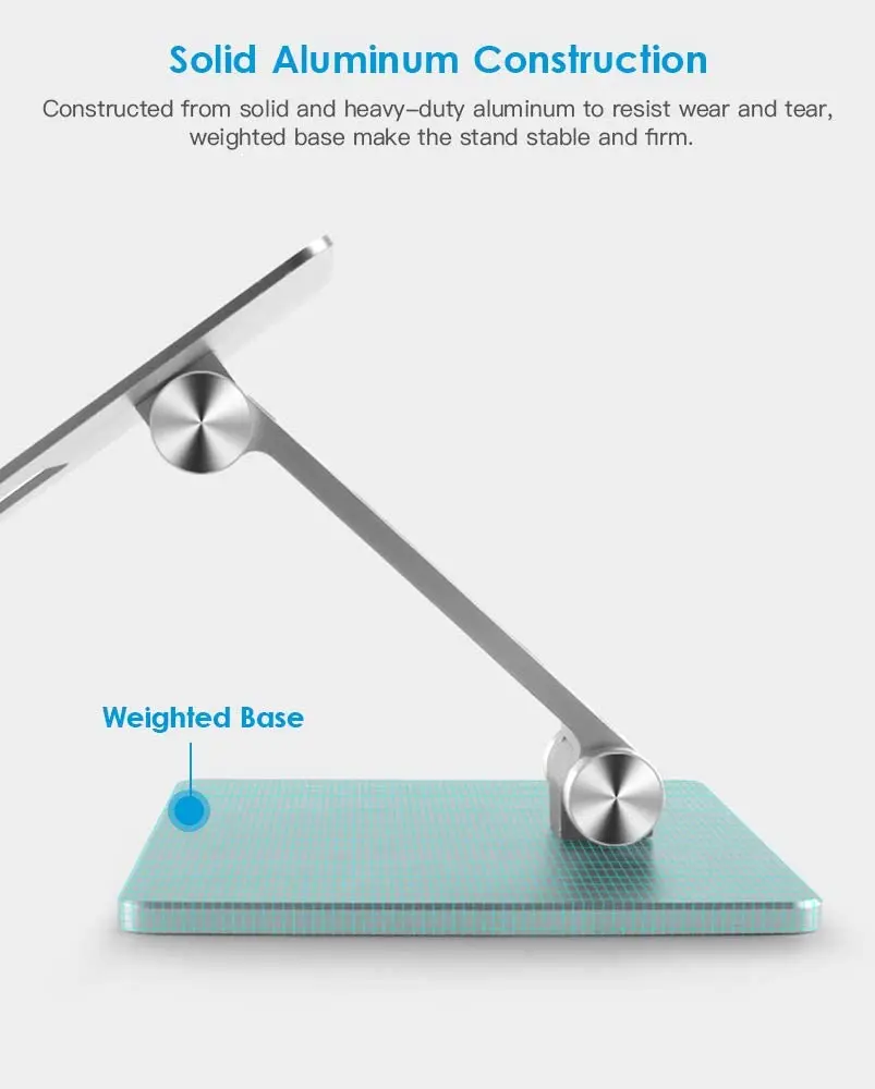 알루미늄 합금 전화 홀더 스탠드 모바일 스마트 폰 지원 태블릿 책상 아이폰 iPad에 대한 휴대용 금속 휴대 전화 홀더