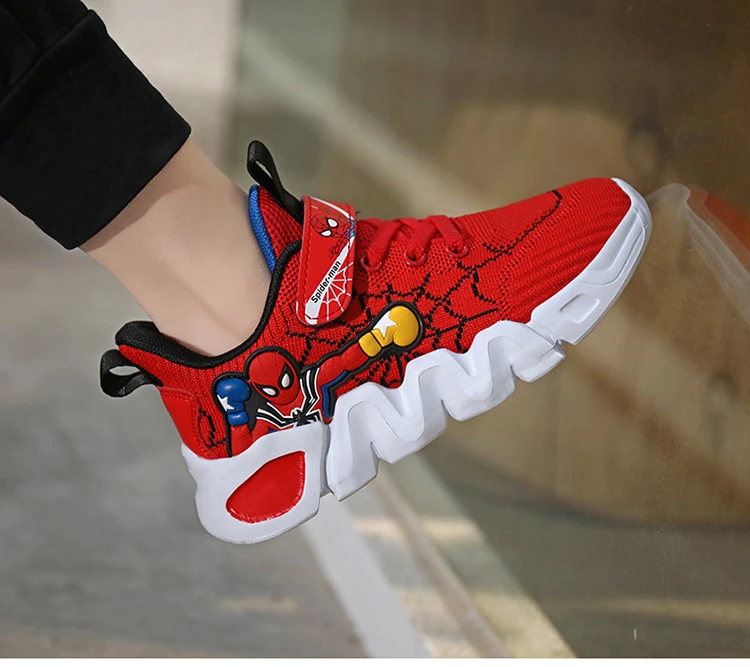 Zapatillas de deporte de Spiderman para niños, calzado deportivo suave para baloncesto, tenis primavera y otoño|Zapatillas deportivas| - AliExpress