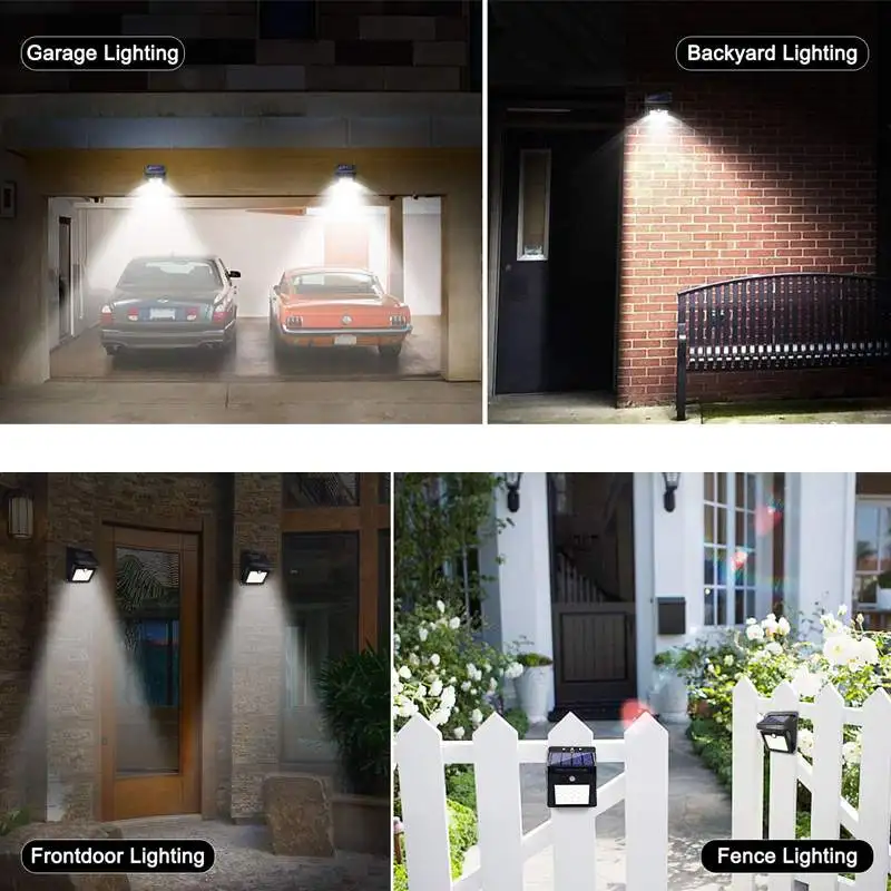 1/4/8Pcs 20 LED Solar Street Light Waterproof Energy-saving for Home Garden Security PIR Motion Sensor Detection Wall Lamps