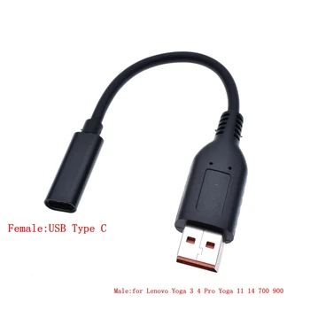 

USB Type C PD Charging Cable Dc Power Adapter Plug Converter for Lenovo Yoga 3 4 Pro Yoga 700S 900S Miix 700 710 Miix2-11 Laptop