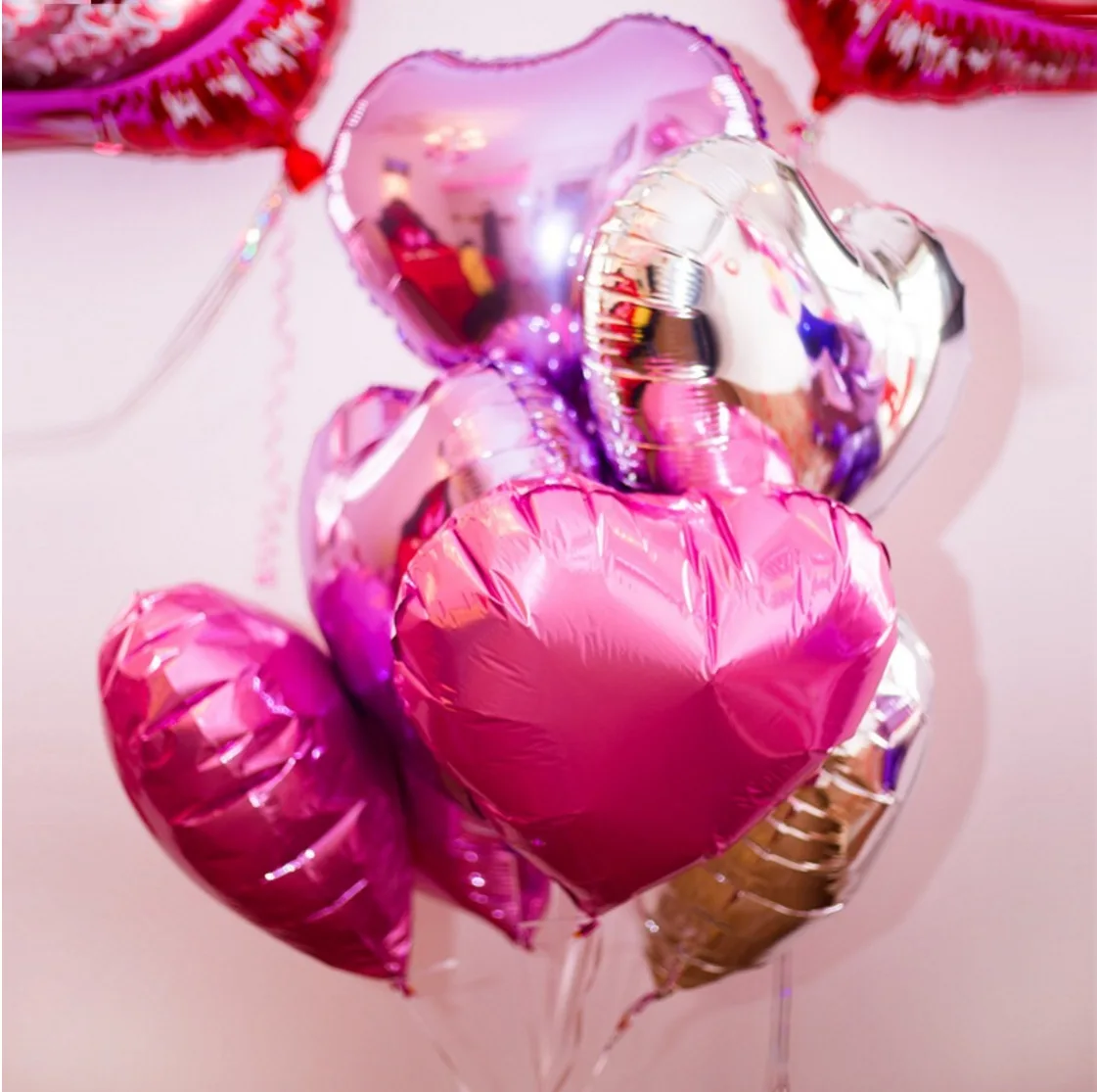 18-дюймовый Сердце воздушные шары пятиконечная звезда сердце Форма Алюминий пленки воздушный шар Wechat Бизнес дорожный подарка промотирования фестиваль Decorat
