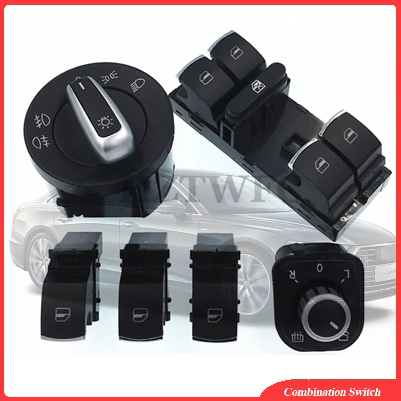 

Electric Headlight Window Switch For VW Passat B6 Golf MK5/6 Tiguan Lamp For Jetta 5ND959565A 5ND959857 5ND959855 5ND941431A