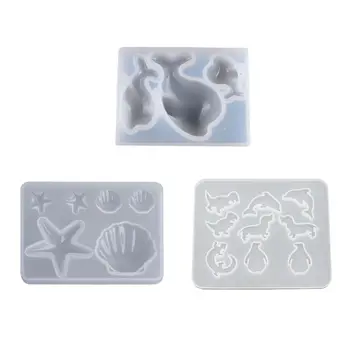 

Starfish Shell Dolphin Polymer Clay Silicone Mold Crafting Resin Epoxy Moulds DIY Jewellery Making Accessories