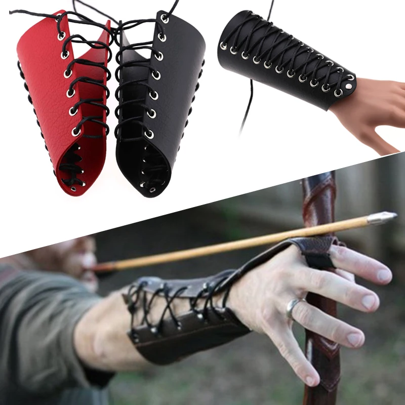

Archery Arm Guard Arm Protective Tools Wax Rope 18cm Outdoor Hand Strings Wristband Bracer Traditional Armband Cosplay Sports