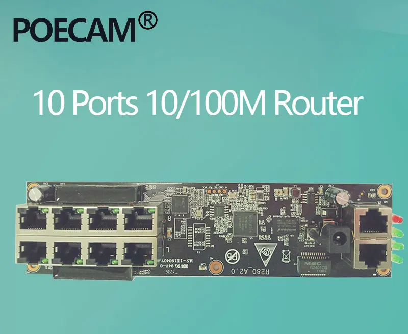 10 портов пассивное питание через ethernet проводной роутер 100 Мбит/с 9 портов Lan 1 Wan 8 шт. pPOE 45+/78-дополнительный выход напряжения Модуль samrt