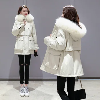 

Women new Winter Jacket With Fur collar Warm Hooded Female Women Winter Coat Long new Parka Outwear new arrival Women Camperas