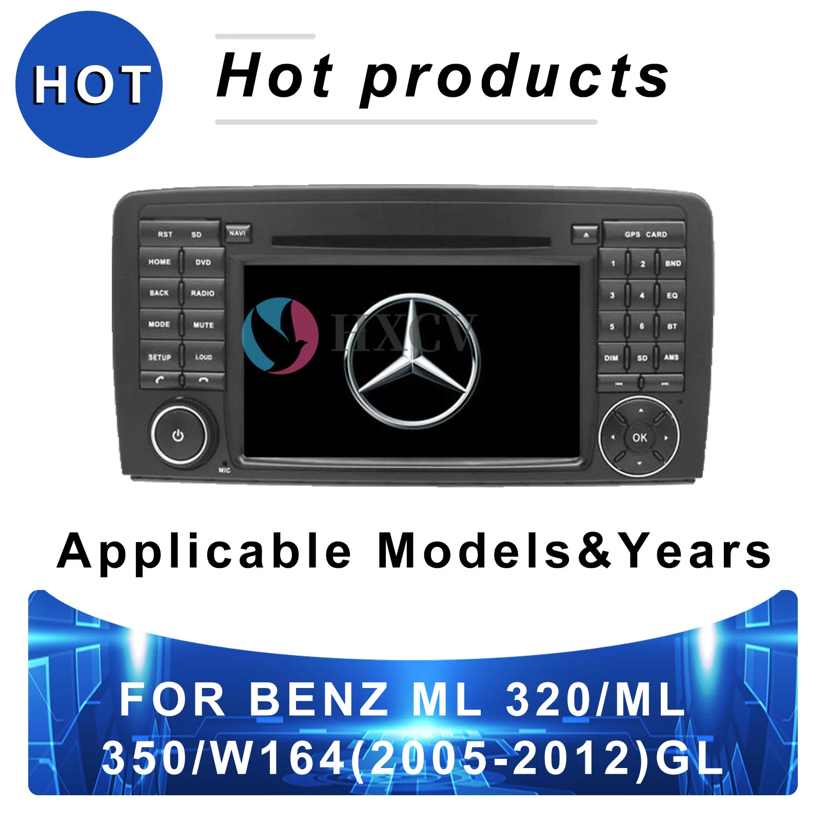 

Android Smart car radio For For Benz ML320 ML350 W164（2005- 2012） gps navigator for car 4G car radio with bluetooth DAB+ Carplay