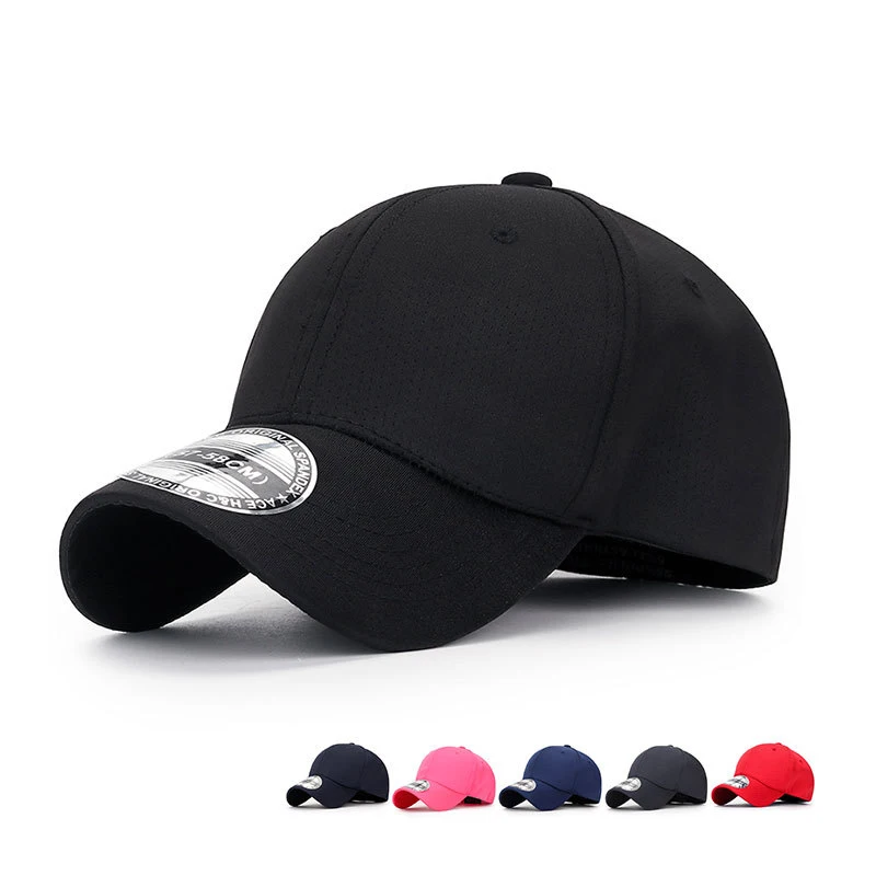 

Summer Breathable Pinhole Stretch Hats Cloth Fitted Solid Color Baseball Outdoor Cap for Women Men Hip Hop Casquette Gorras Gift