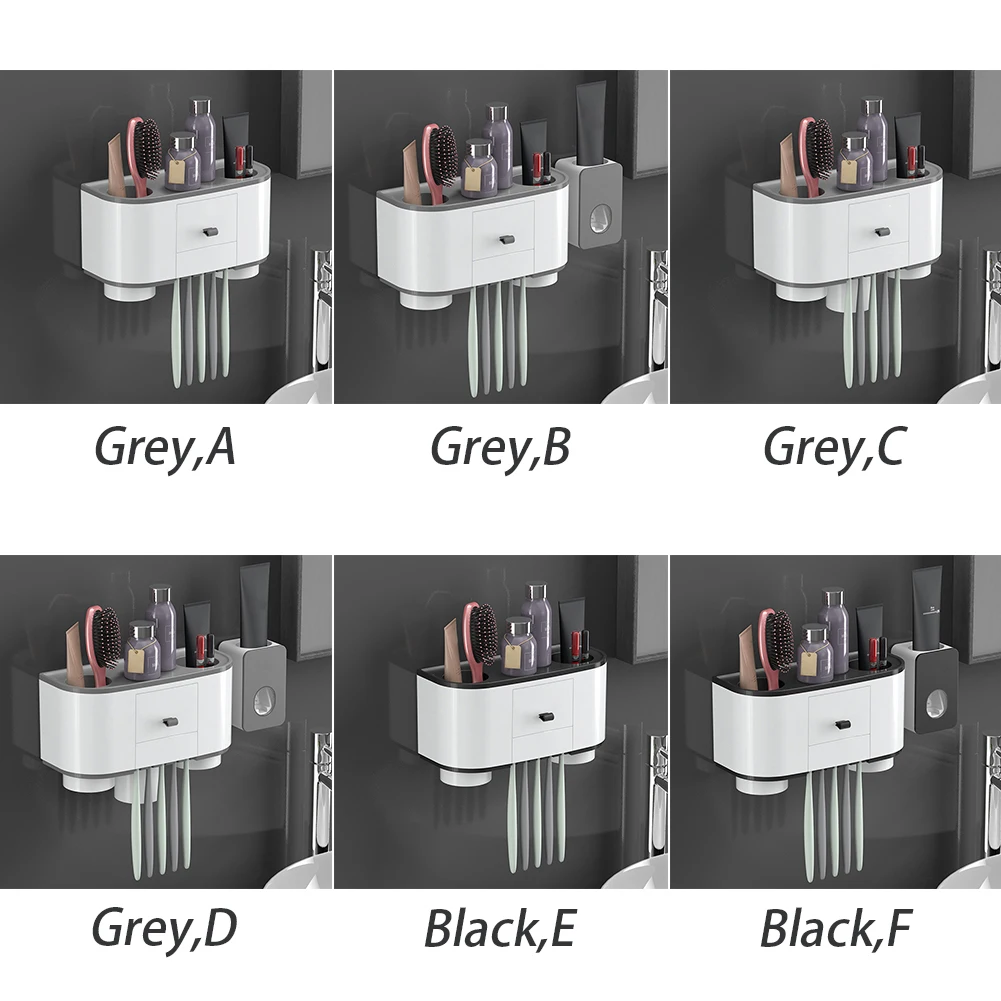 Термостойкий ABS легко Очищаемый держатель для зубных щеток без дрели набор Органайзер стеллаж для хранения для дома и ванной Практичный Прочный Настенный Держатель
