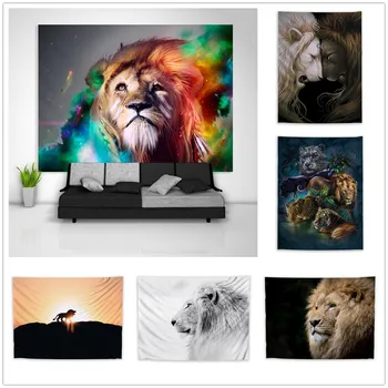 

Lion Animal Trippy Fantasy Tapestry Art Wall Hanging Sofa Table Bed Cover Home Decor Dorm Gift