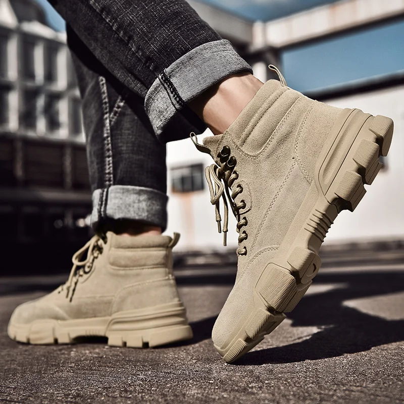 Misalwa; коллекция года; botas hombre; мужские повседневные уличные ботинки; дышащие мужские ботинки-дезерты; сезон осень-зима; кроссовки с круглым носком