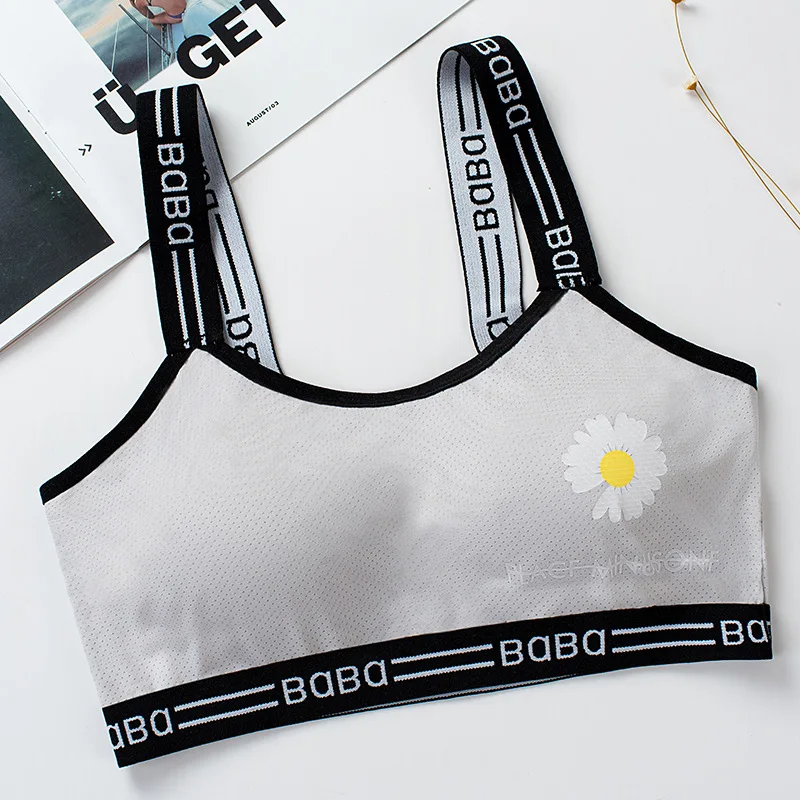 Sports Bra For Teenage Puberty Girl Crop Top Bra Women Cotton Underwear Soft Comfort Tube Tops Brassiere Tops For Girls sports bra,training bra,cotton bra,crop top,seamless underwear vest