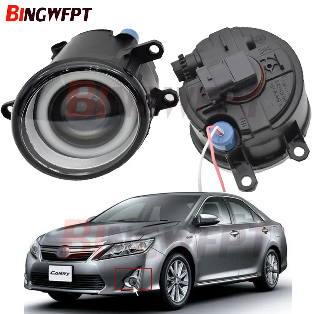 2PCS LED Fog Light with Angel Eye For Toyota Corolla Avensis Camry Ractis Verso RAV 4 2003-2014 Lamp Assembly | Автомобили и