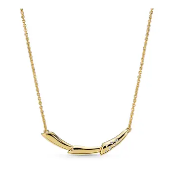 

Baofu New 925 Sterling Silver Necklace Golden Yellow Plant Rhizome Necklace Gifts Beautiful Jewelry For Primitive Women