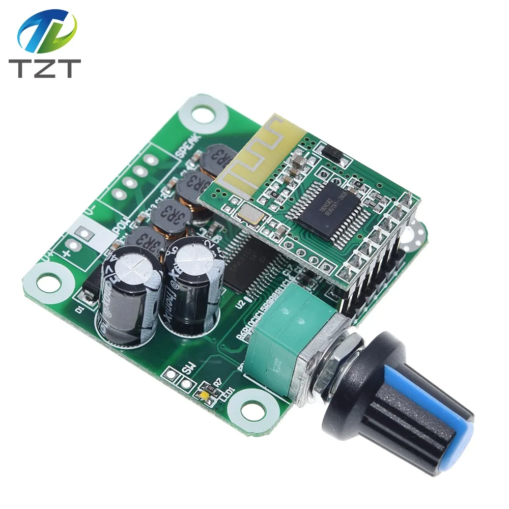 Цифровой стерео аудио усилитель мощности TZT TPA3110 Bluetooth 4 2 15 Вт + плата модуля 12 24 В