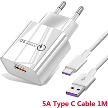 Type-C-Cable Phone-Charge-Adapter Quick-Charge QC3.0 Xiaomi 11 8-9-Note 10-Redmi 18W