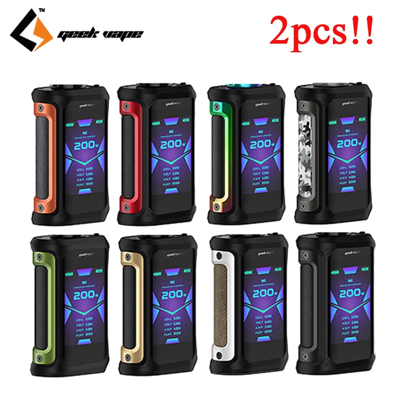  2pcs Geekvape Aegis X Vape mod 200W New 2.0AS chipset waterproof Box MOD fit Cerberus Subohm/Aero M