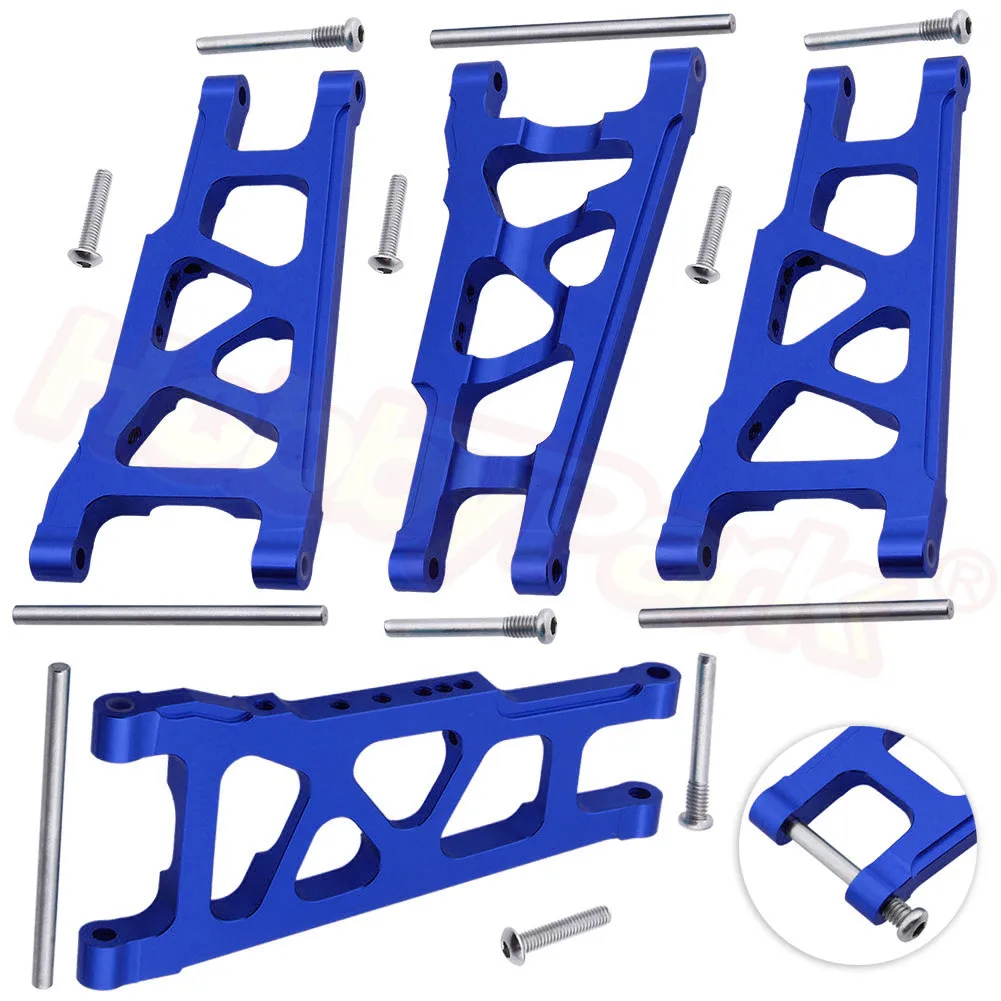 3655x Aluminum Front / Rear Lower Suspension Arms L/r For 1/10 Scale