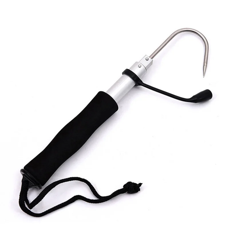 

Fish Grip 60cm Telescopic Fish Gaff Hook Stainless Stee Adjustable Fish Hook Sea Boat Fishing Tool Fishing Tackle Fishing tool