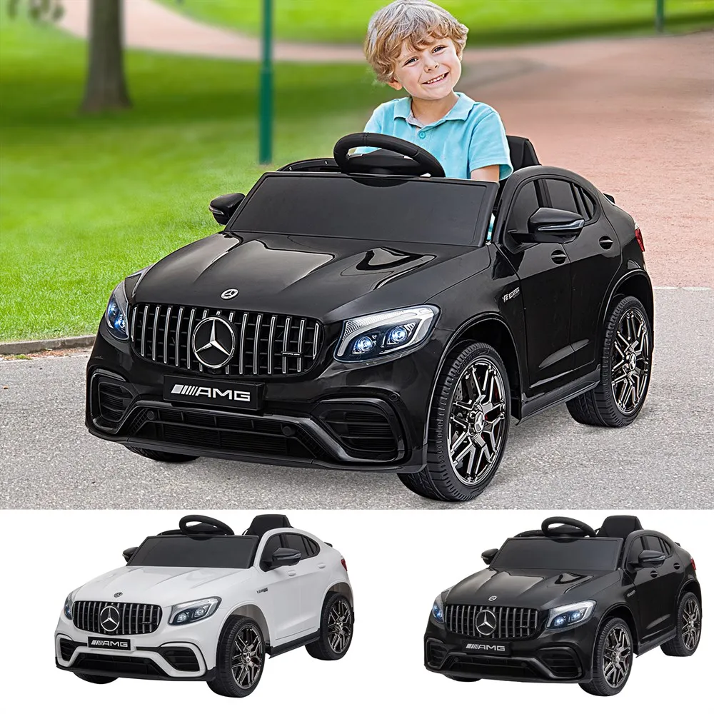 HOMCOM Coche Eléctrico para Niño 3-8 Años con Mando a Distancia Con Música Luces 2 Apertura de Puerta Carga 30kg 115x70x55cm