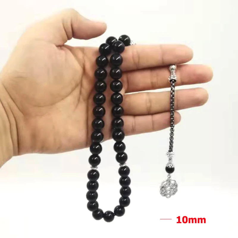 Onxy 33 Tasbih мужские черные Агаты все это новые браслеты подарок Eid misbaha аксессуары молитвенные бусины 33 66 99 бусины ювелирные изделия