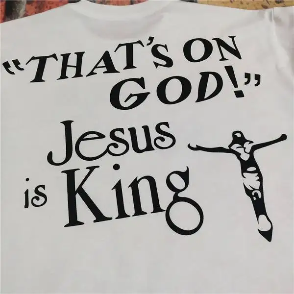 Sunday Closed On jesus is king, футболка, 3D цифровая печать, топы, футболки Kanye West, уличная одежда, повседневные белые футболки Jesus Is King