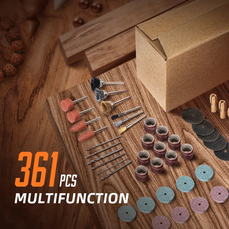 Tungfull 361 шт./лот электроинструменты Dremel набор аксессуаров для вращающихся