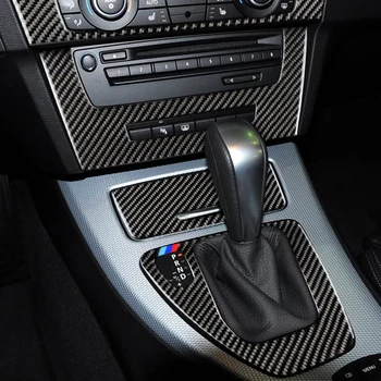 

For BMW Old 3 Series E90 E92 interior modification accessories carbon fiber central control gear outlet decoration sticker