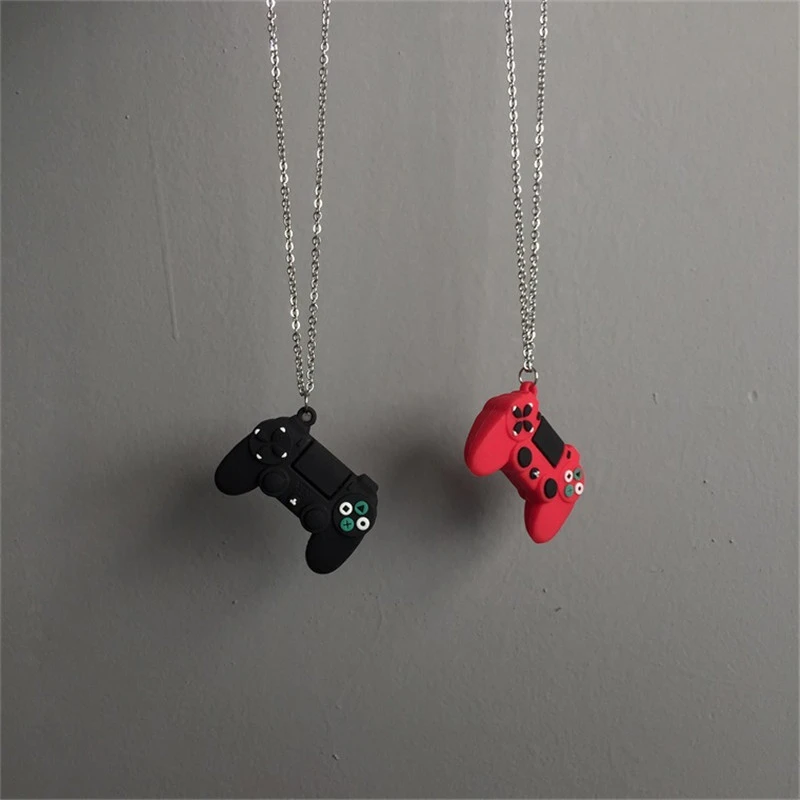 

2020 New Retro hip-hop Game machine handle necklace female personality soft game console pendant men sweater chain