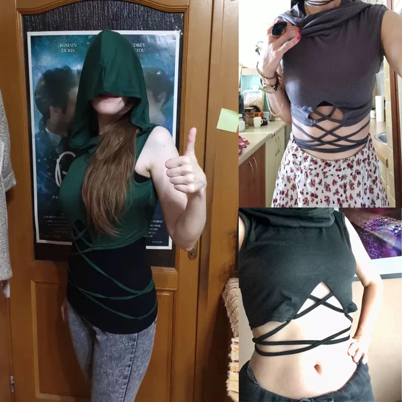 Средневековые костюмы для косплея Сексуальная футболка карнавальный бандажный