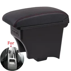 Para volkswagen polo braço retrofit peças interiores para vw polo ameo carro caixa de armazenamento caixa de apoio braço acessórios do carro usb led