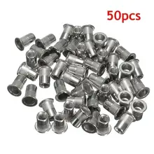 

50pcs/pack M6 304 stainless steel bolt nut flat head threaded rivet insert nut nut nut rivet nut