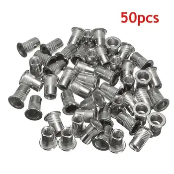 

50pcs/pack M6 304 stainless steel bolt nut flat head threaded rivet insert nut nut nut rivet nut