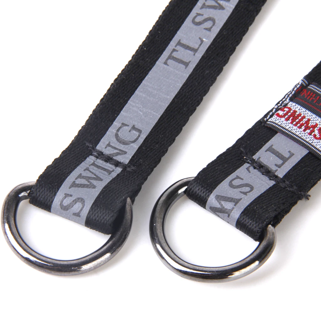 Durable Strong Bar Hanging Strap Belt for Sleeping Bed Swing Chair Hammock Outdoor, Pack of 2Pcs, Heavy Duty Black- Holds 300kg