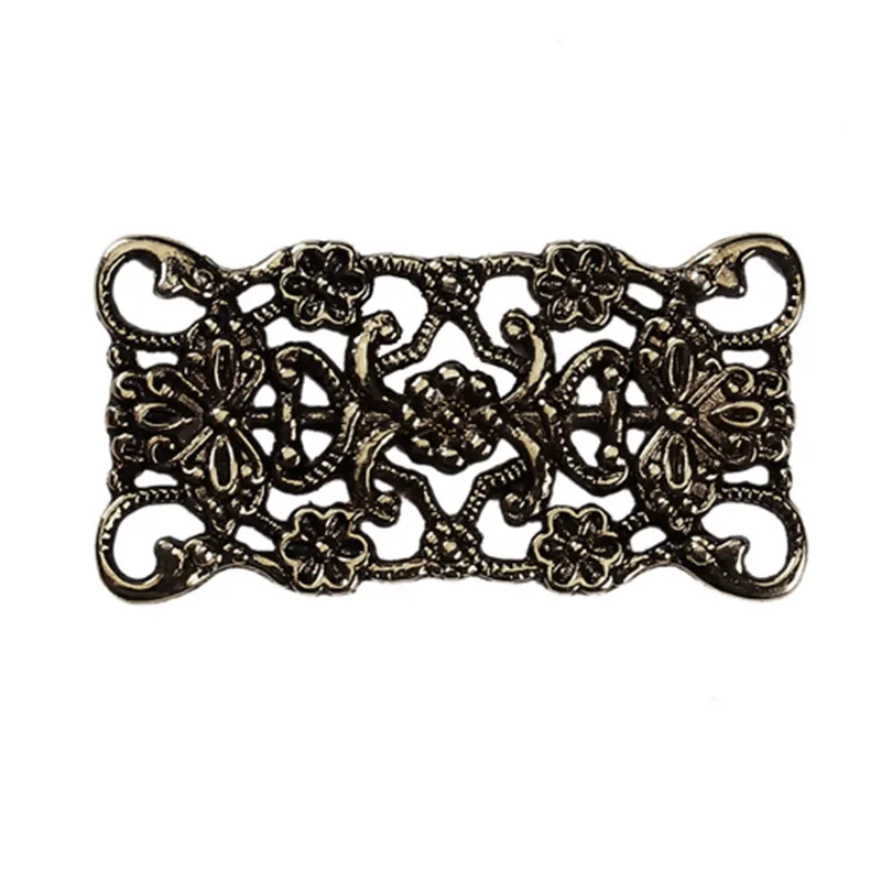 DoreenBeads Fashion Zinc Based Alloy Connectors Rectangle Gold Tone Antique Filigree Jewelry DIY Charms 31mm x 16mm 30 PCs | Украшения и